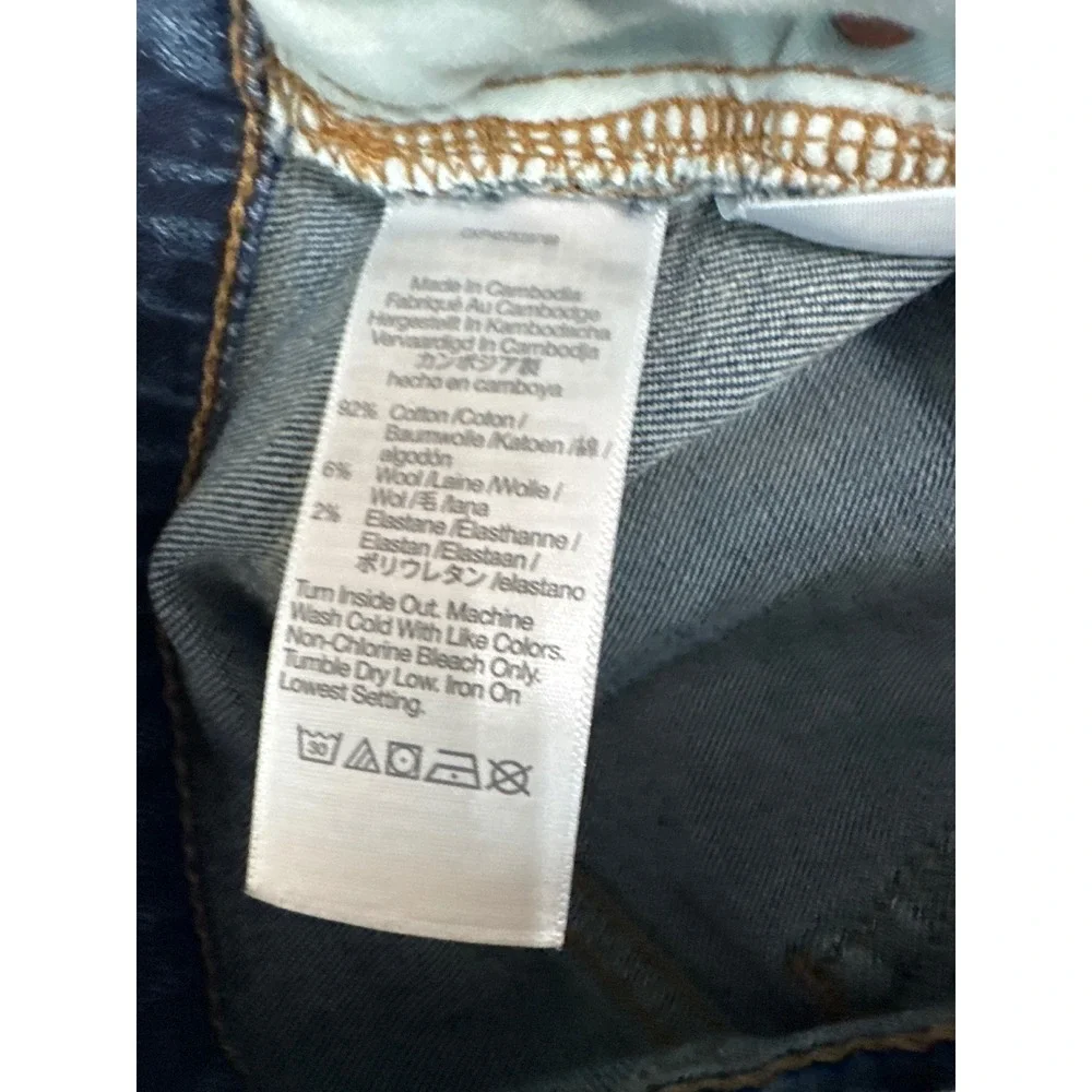 Madewell The Perfect Vintage Jean High Rise Straight Leg Dark Wash Blue Size 26